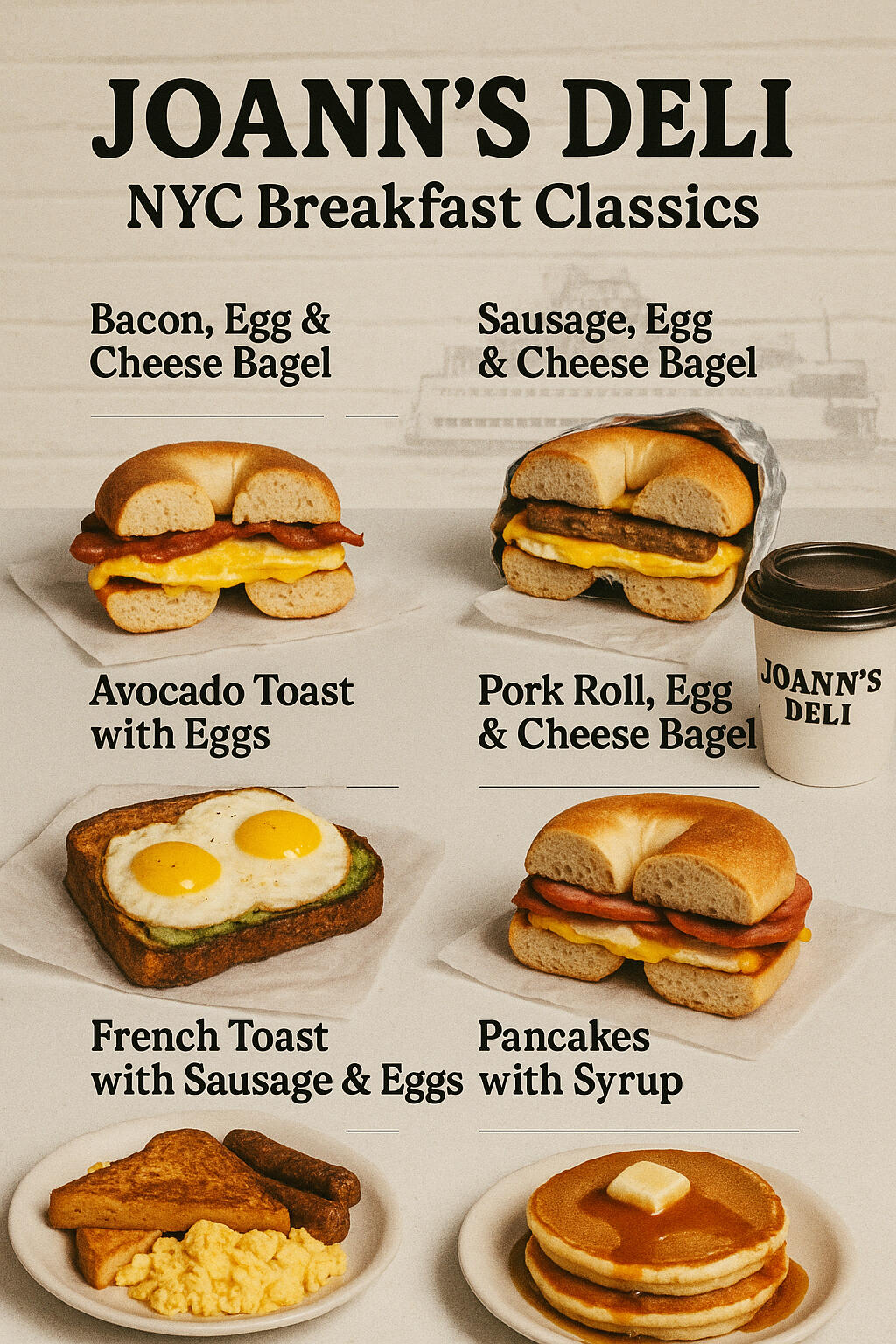 Joann’s Deli – Staten Island’s Favorite Deli for Breakfast, Lunch, and Coffee Since 1972 Fresh Staten Island breakfast sandwiches and deli classics at Joann’s Deli.
